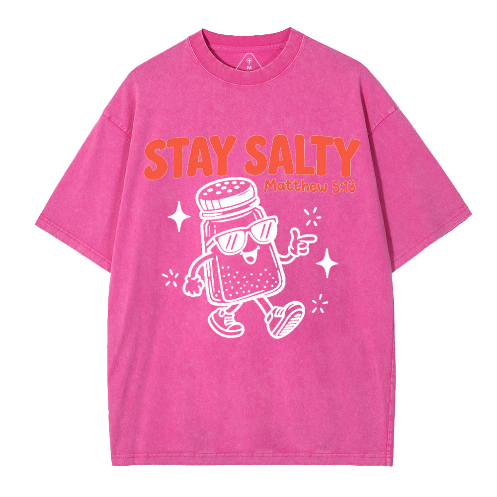 Stay Salty Christian Washed T-Shirt