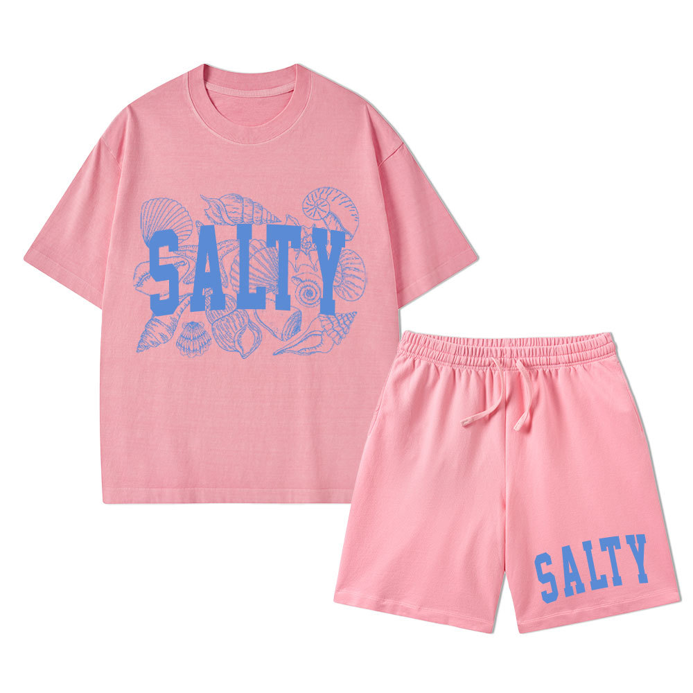 Stay Salty Christian Washed T-Shirt & Shorts