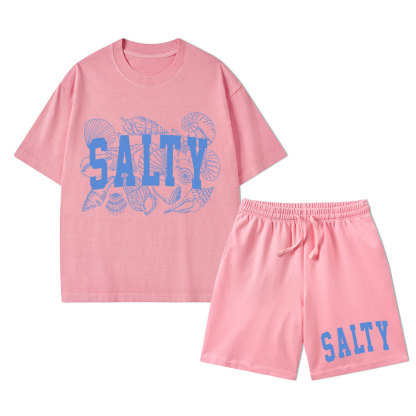 Stay Salty Christian Washed T-Shirt & Shorts