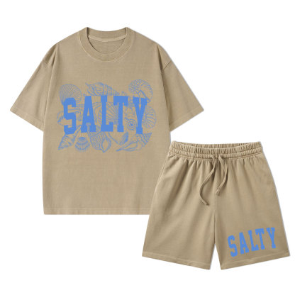 Stay Salty Christian Washed T-Shirt & Shorts