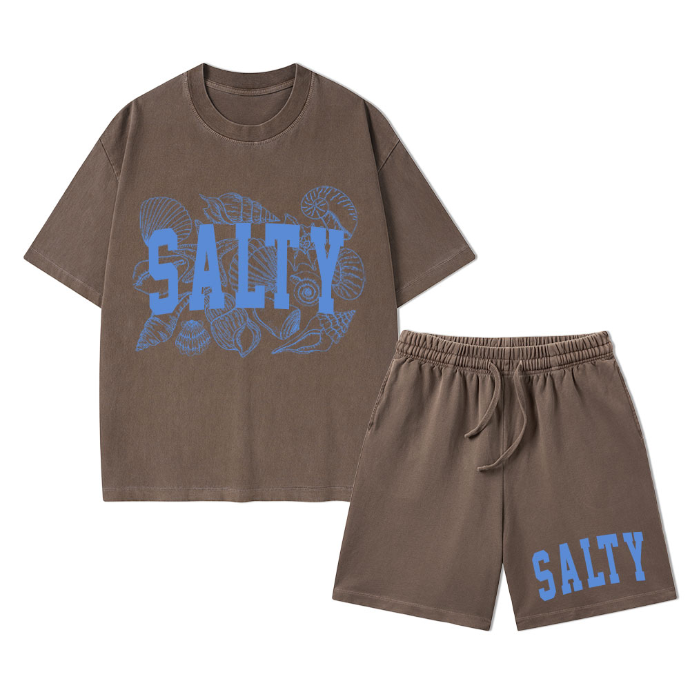 Stay Salty Christian Washed T-Shirt & Shorts