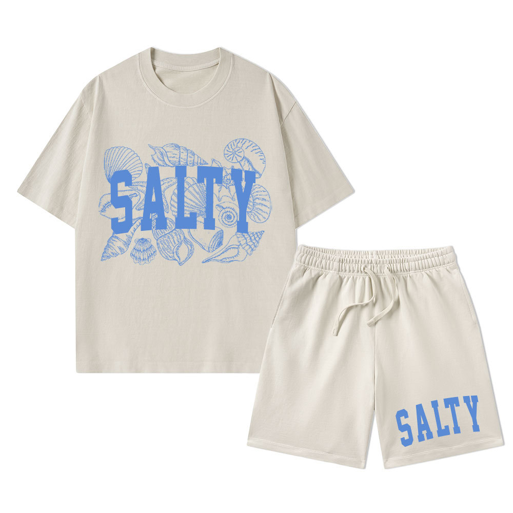 Stay Salty Christian Washed T-Shirt & Shorts