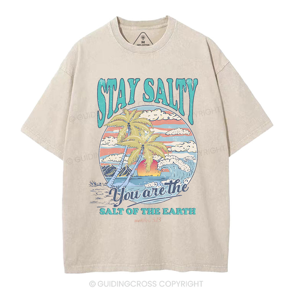 Stay Salty Christian Washed T-Shirt