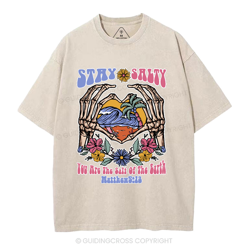 Stay Salty Christian Washed T-Shirt
