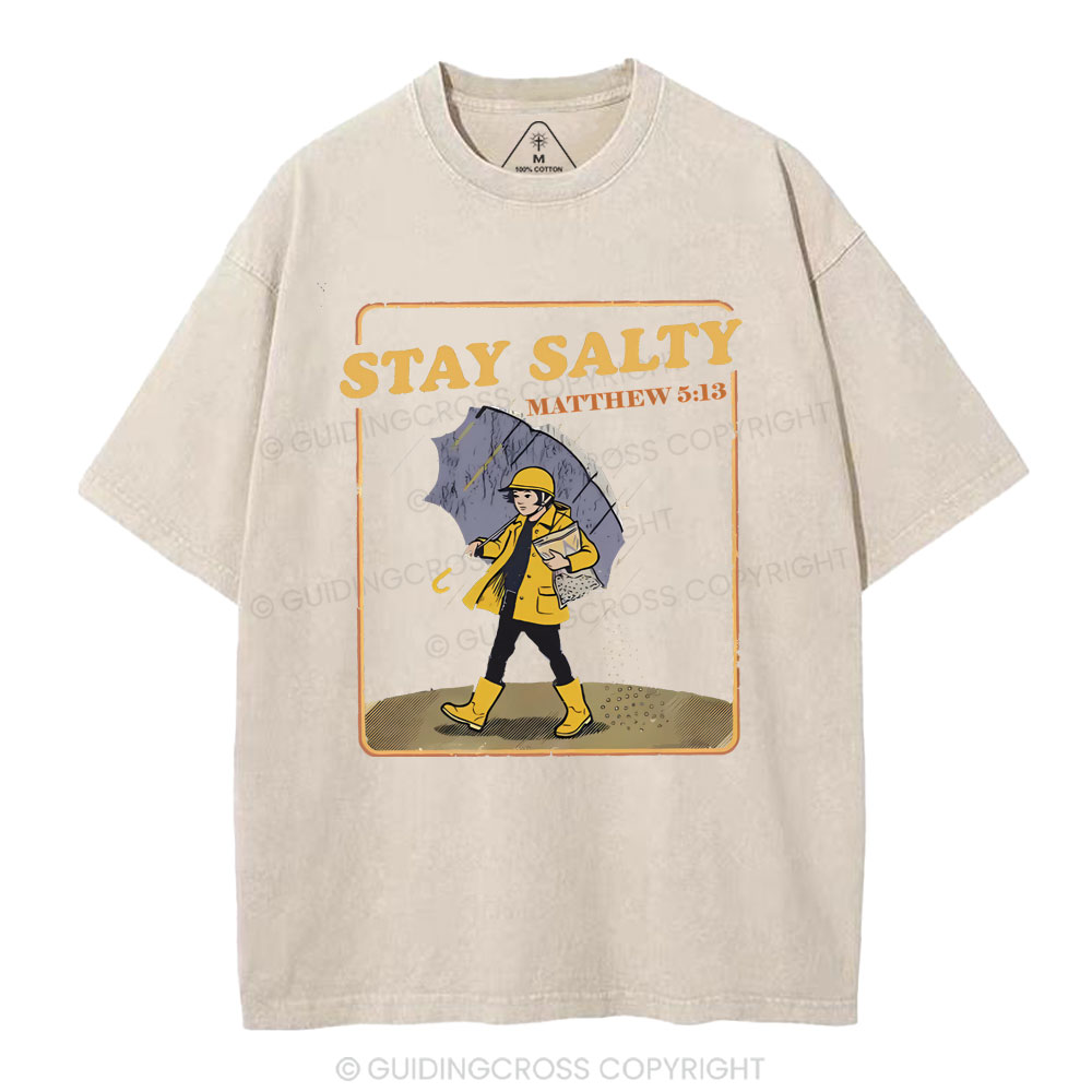 Stay Salty Christian Washed T-Shirt
