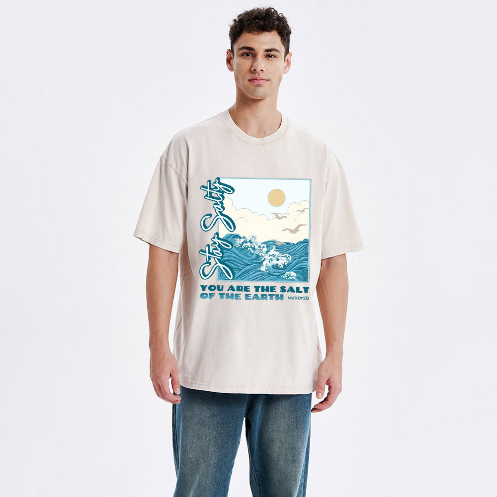 Stay Salty Christian Washed T-Shirt