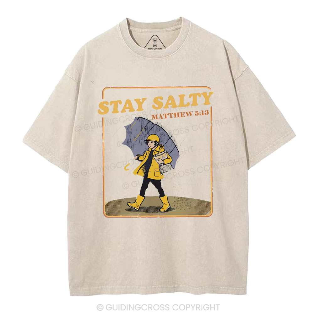 Stay Salty Christian Washed T-Shirt