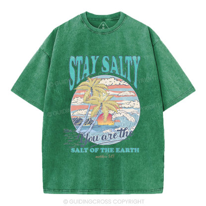 Stay Salty Christian Washed T-Shirt