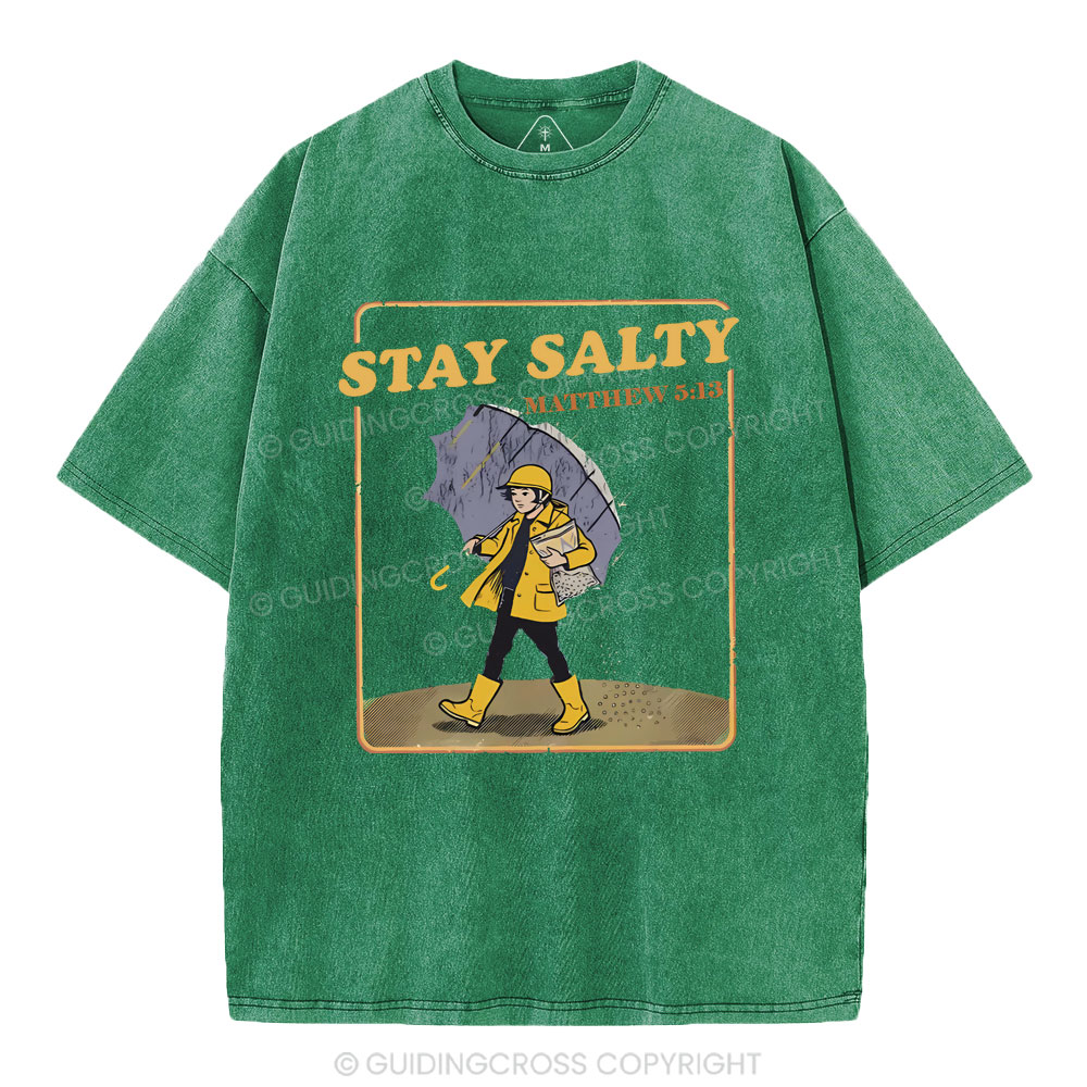 Stay Salty Christian Washed T-Shirt