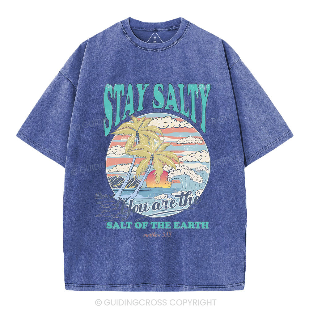 Stay Salty Christian Washed T-Shirt