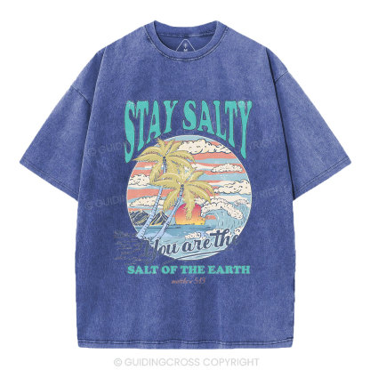 Stay Salty Christian Washed T-Shirt