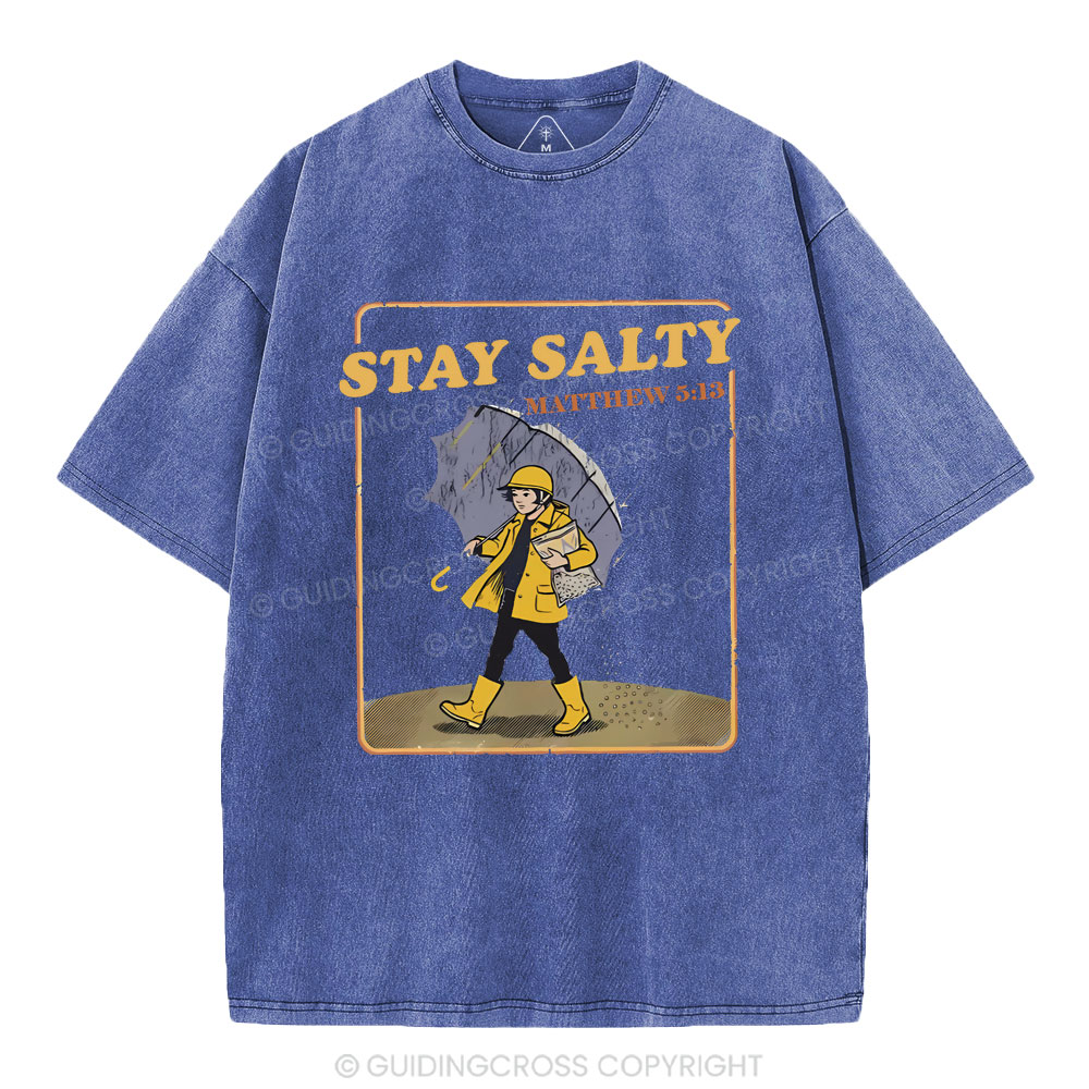 Stay Salty Christian Washed T-Shirt
