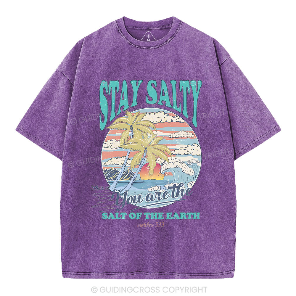 Stay Salty Christian Washed T-Shirt