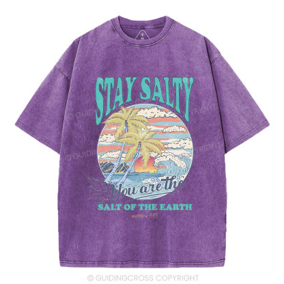 Stay Salty Christian Washed T-Shirt