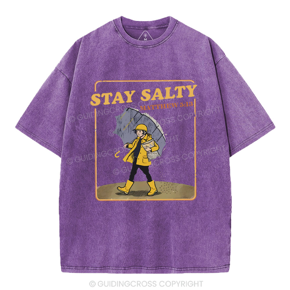 Stay Salty Christian Washed T-Shirt