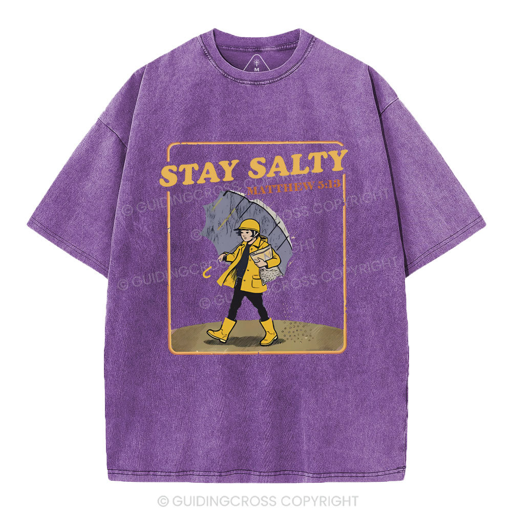 Stay Salty Christian Washed T-Shirt