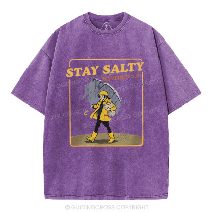 Stay Salty Christian Washed T-Shirt