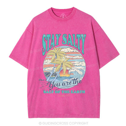 Stay Salty Christian Washed T-Shirt