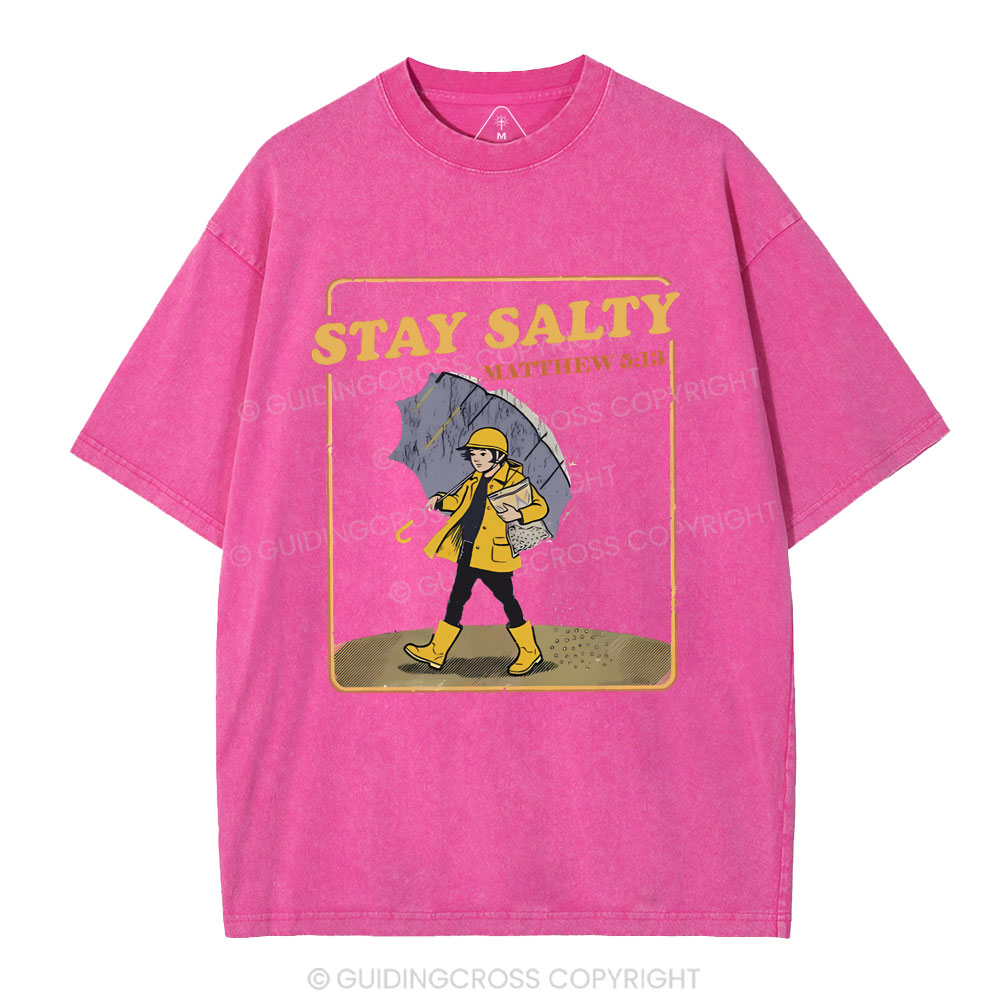 Stay Salty Christian Washed T-Shirt