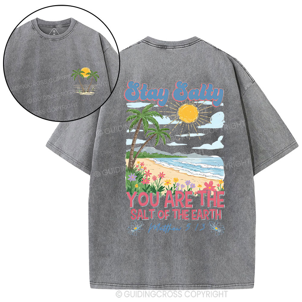 Stay Salty Christian Washed T-Shirt