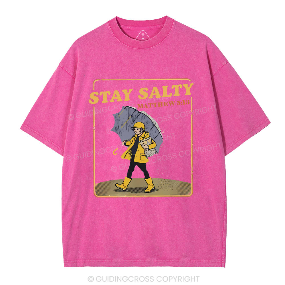 Stay Salty Christian Washed T-Shirt