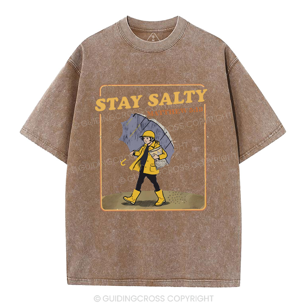 Stay Salty Christian Washed T-Shirt