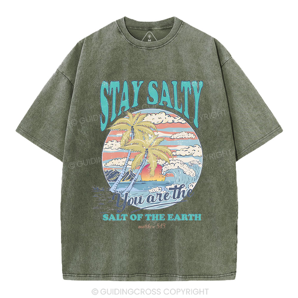 Stay Salty Christian Washed T-Shirt