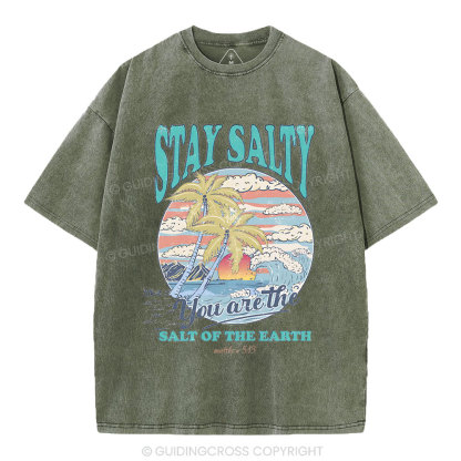 Stay Salty Christian Washed T-Shirt