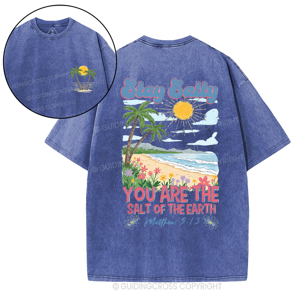 Stay Salty Christian Washed T-Shirt
