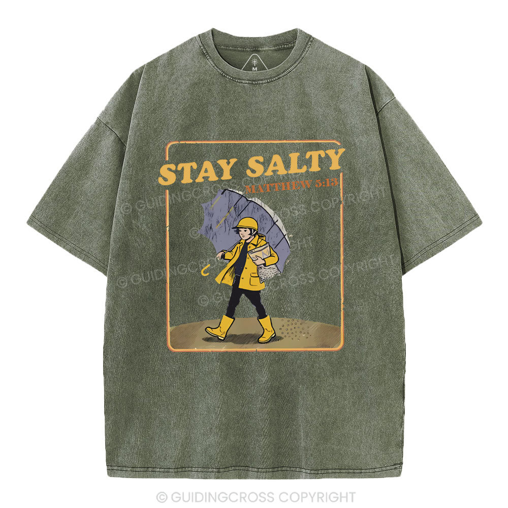 Stay Salty Christian Washed T-Shirt