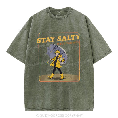 Stay Salty Christian Washed T-Shirt