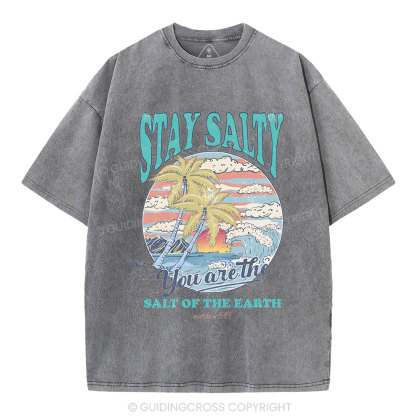 Stay Salty Christian Washed T-Shirt