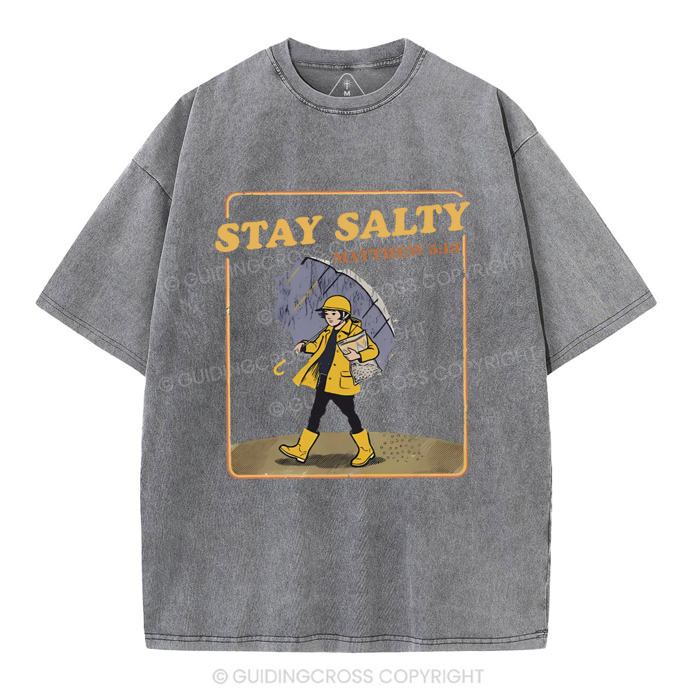 Stay Salty Christian Washed T-Shirt
