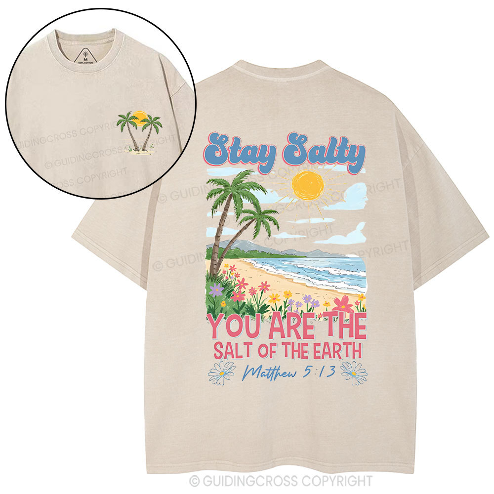 Stay Salty Christian Washed T-Shirt