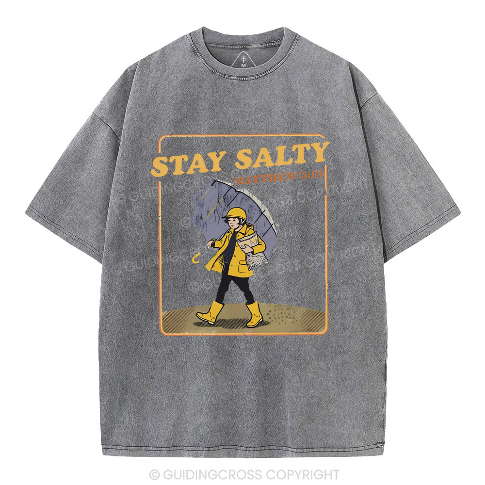 Stay Salty Christian Washed T-Shirt