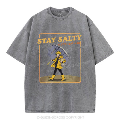 Stay Salty Christian Washed T-Shirt