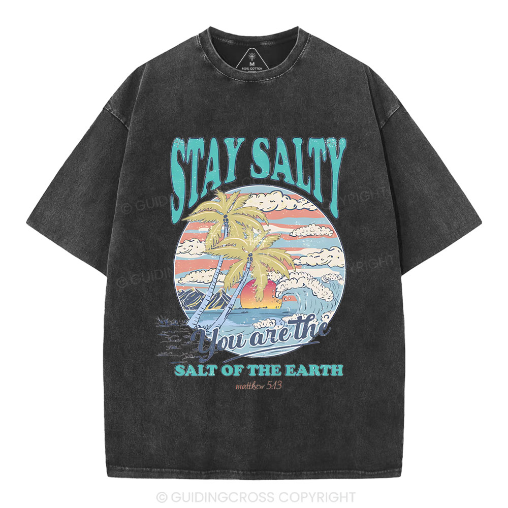 Stay Salty Christian Washed T-Shirt