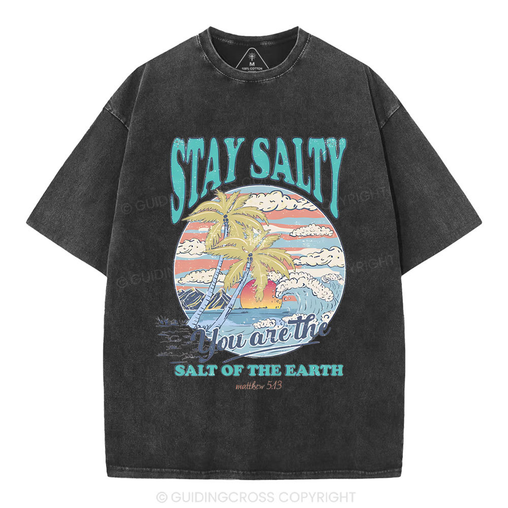 Stay Salty Christian Washed T-Shirt