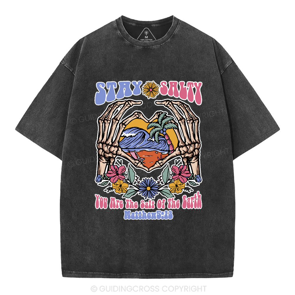 Stay Salty Christian Washed T-Shirt