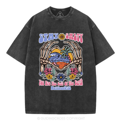 Stay Salty Christian Washed T-Shirt