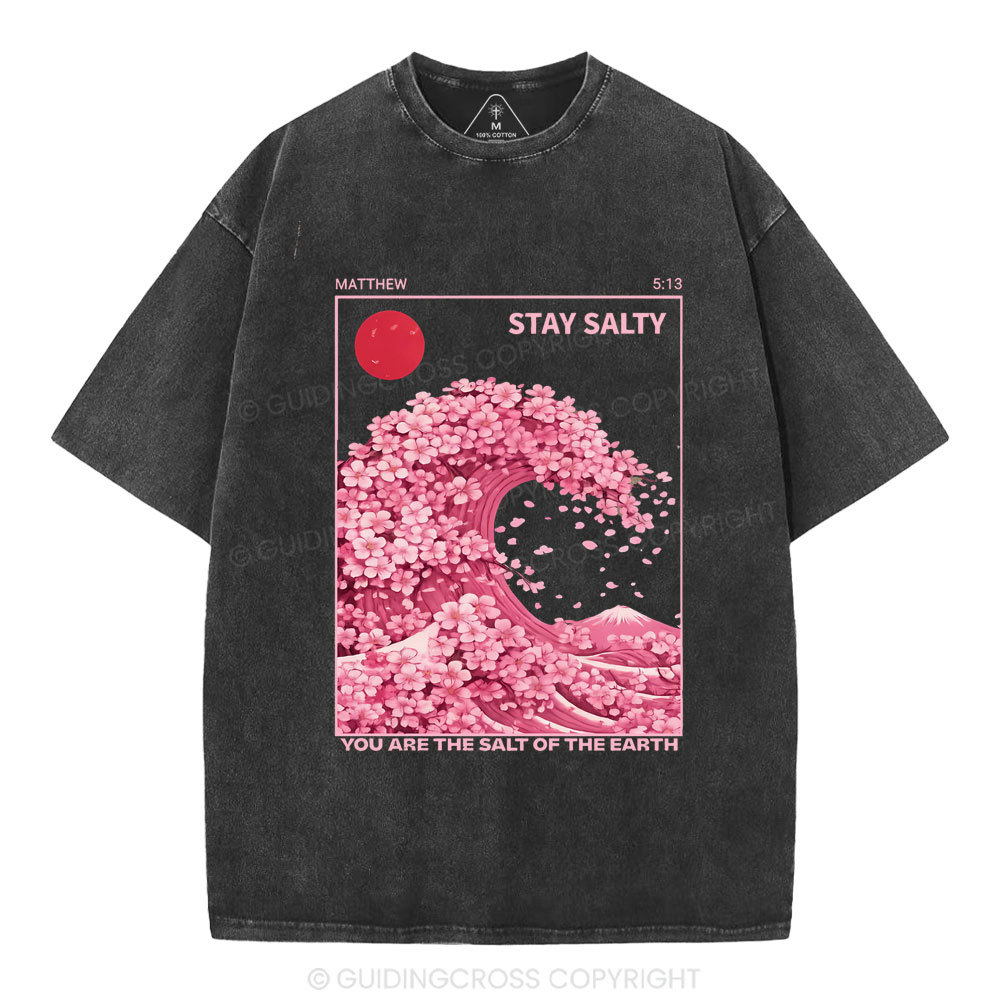 Stay Salty Christian Washed T-Shirt