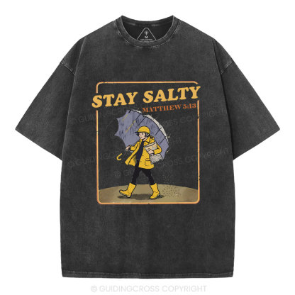 Stay Salty Christian Washed T-Shirt