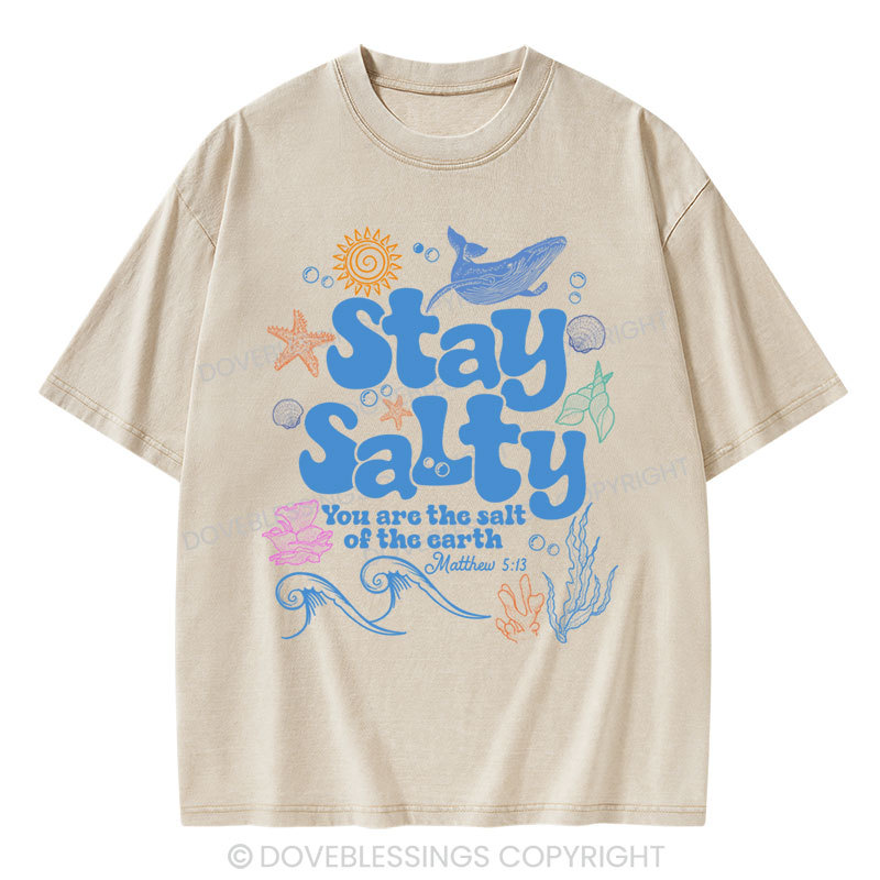 Stay Salty Christian Washed T-Shirt