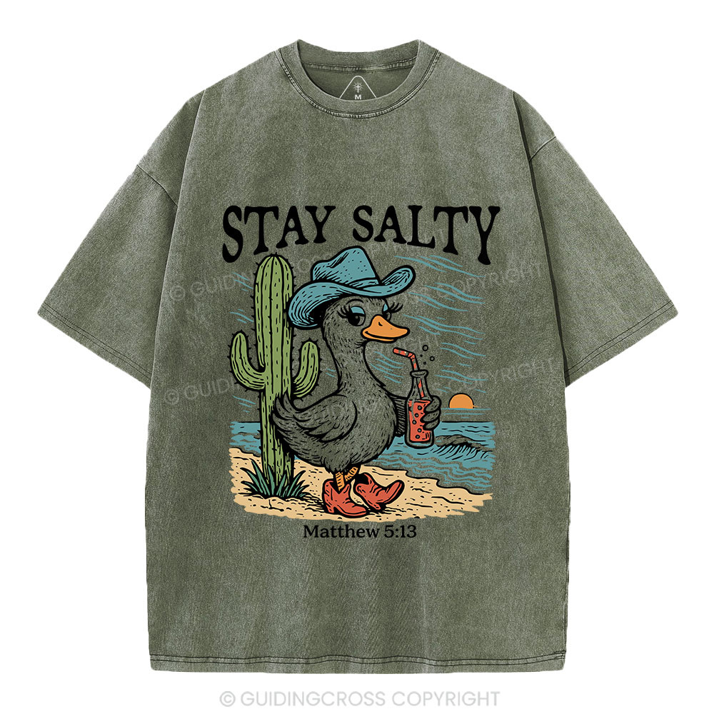 Stay Salty Goose Christian Washed T-Shirt
