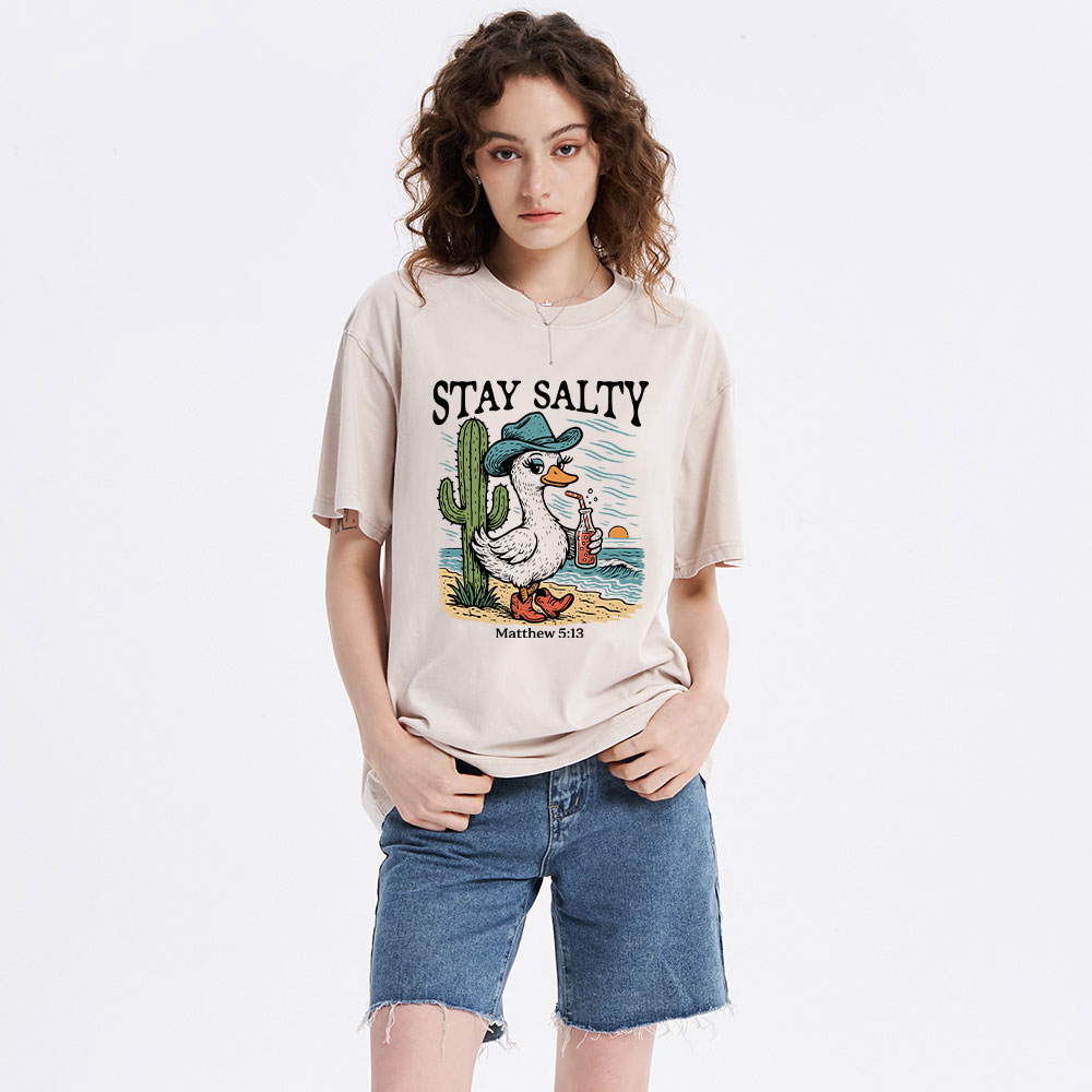 Stay Salty Goose Christian Washed T-Shirt