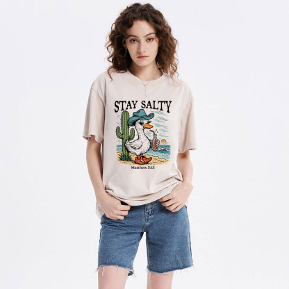 Stay Salty Goose Christian Washed T-Shirt