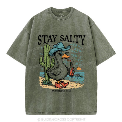 Stay Salty Goose Christian Washed T-Shirt