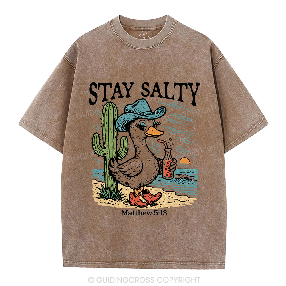 Stay Salty Goose Christian Washed T-Shirt