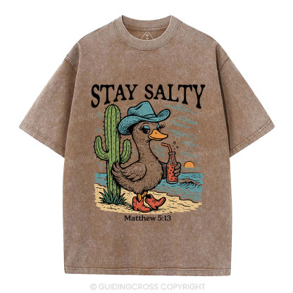 Stay Salty Goose Christian Washed T-Shirt