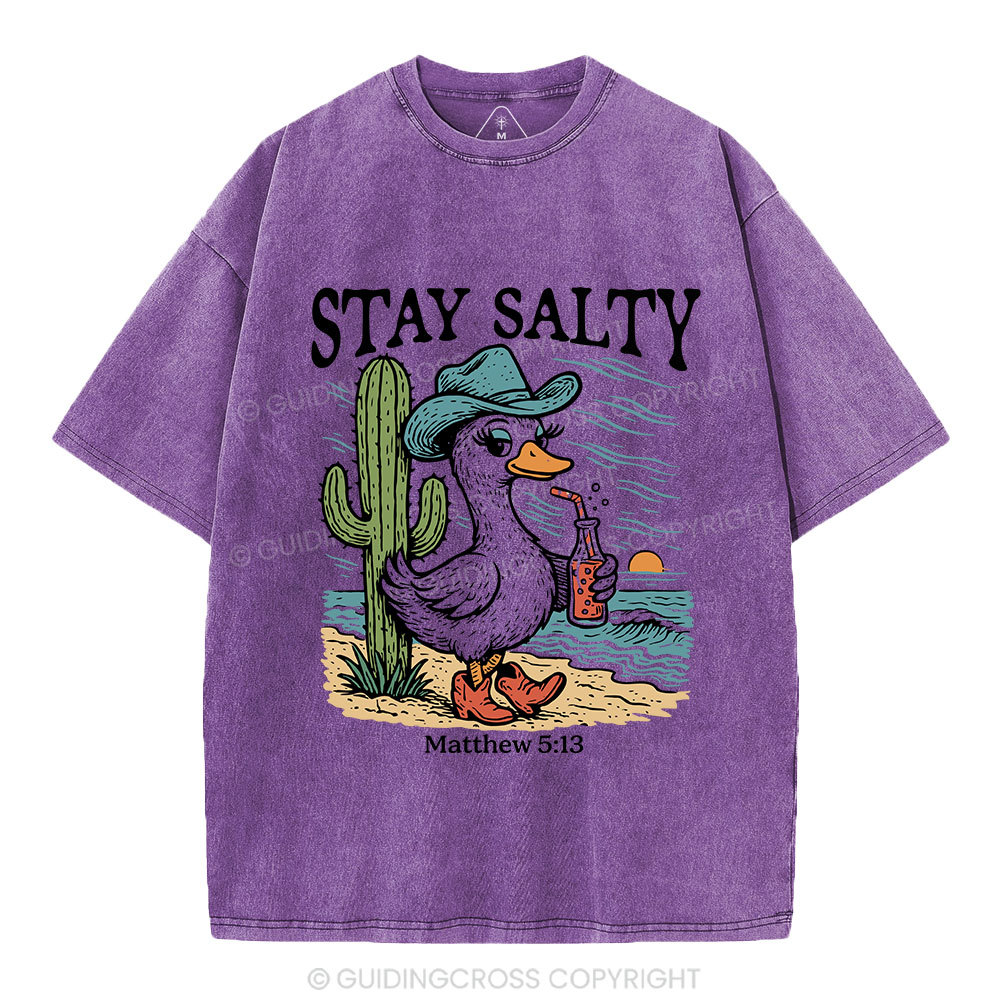 Stay Salty Goose Christian Washed T-Shirt